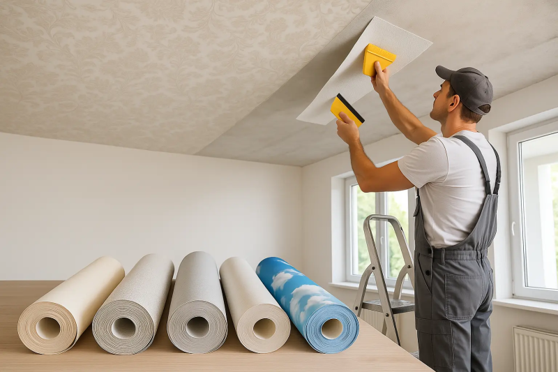 Как выбрать потолочные обои: полезные рекомендации