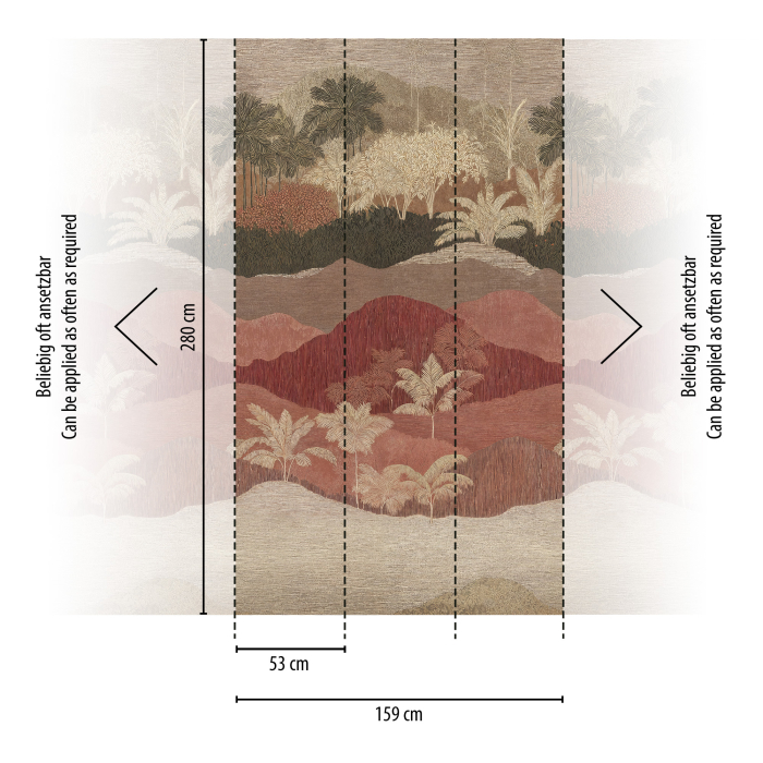 79216-8 Панно AS Creation 159*280, Терракотовые тропики